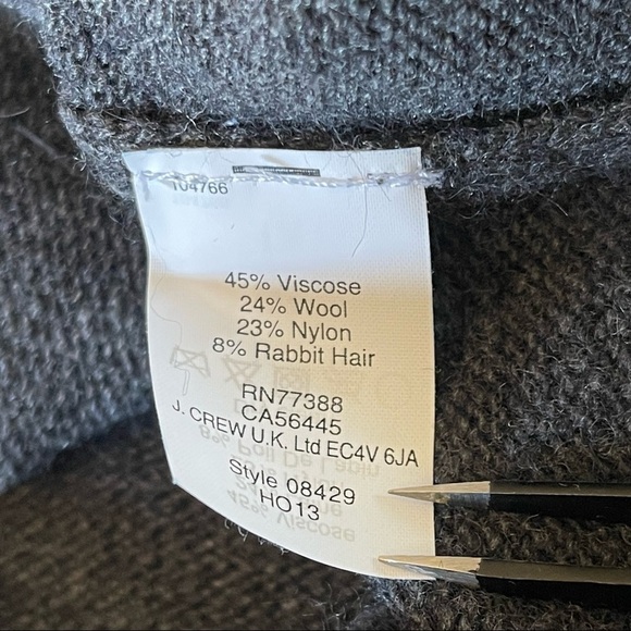 J.Crew jeweled starburst crew neck wool rabbit hair sweater EUC super soft XXS - Picture 7 of 10